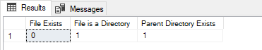 Checking the existence of a particular directory with a query