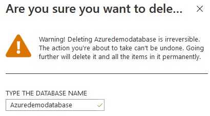 Delete the database