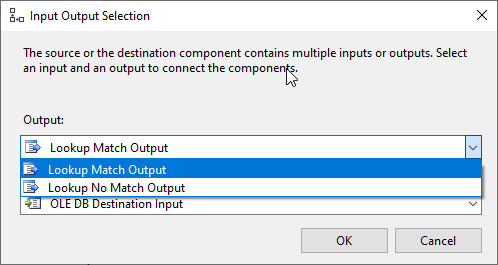 selecting the lookup match output
