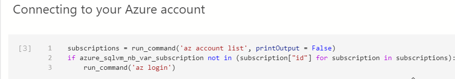 Connect to Azure account and subscriptions