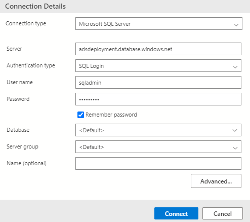 Create a new DB connection 