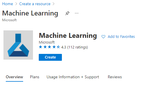 Creating Azure Machine Learning Service