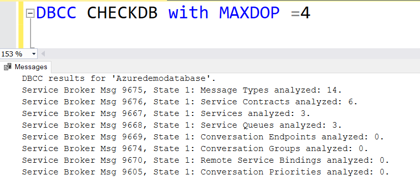 DBCC CHECKDB with MAXDOP