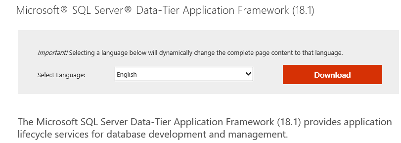Téléchargez Microsoft SQL Server Data-Tier Application Framework