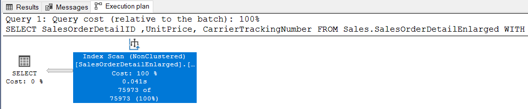 Execute a stored procedure with a filtered index