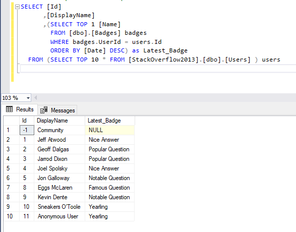 how to write a subquery in SQL within the FROM clause