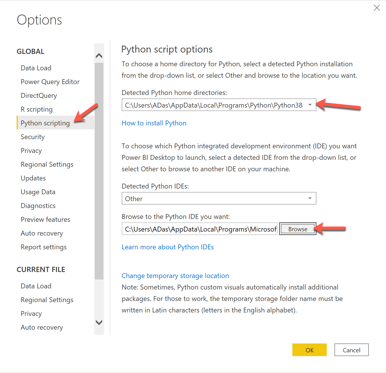 Setting up Python Scripting in Power BI