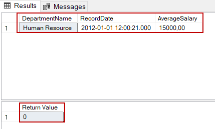 Using Stored Procedures with Values