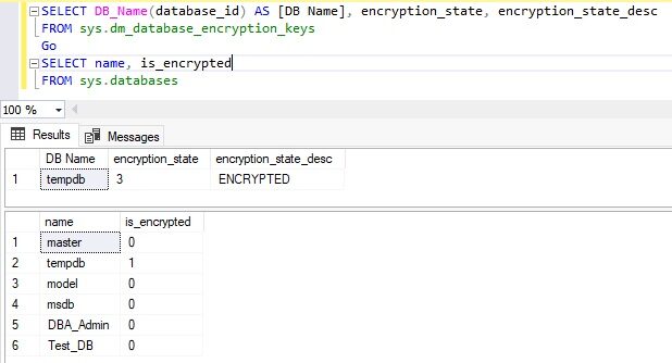 Check TDE state after removing it from user database 