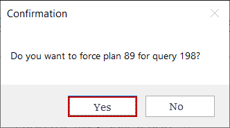 Confirming plan forcing in Query Store