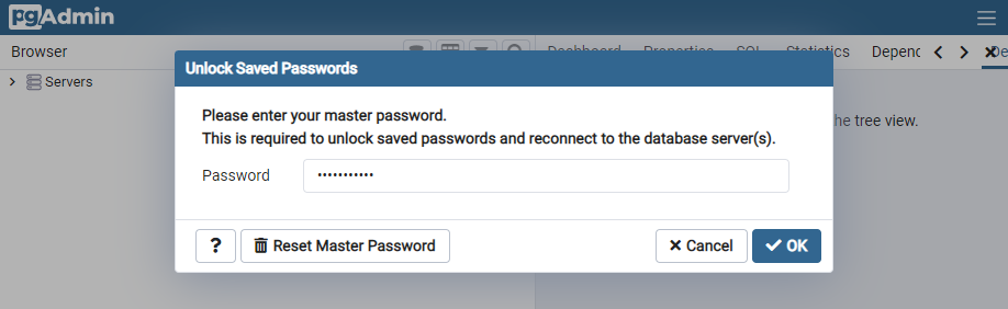 Provide password of superuser