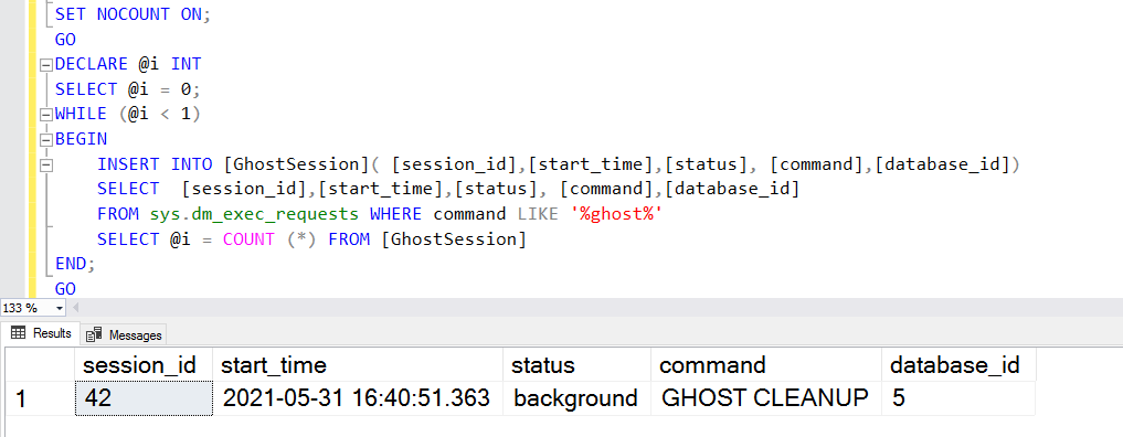 Ghost Cleanup task in SQL Server Database