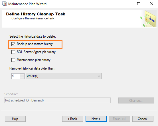 Remove History data older than