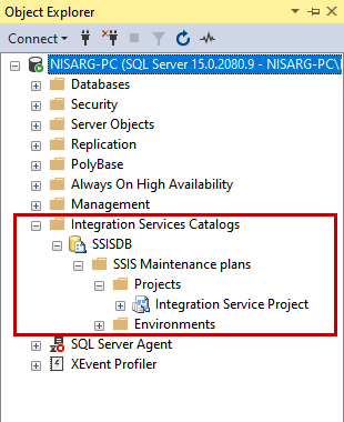 View integration service in SSISDB catalog
