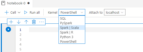 Kernels in Azure Data Studio