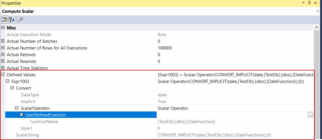 SQL compute scalar operator