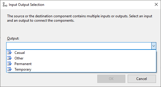 Output Paths for SSIS Conditional Split Tranformation. 